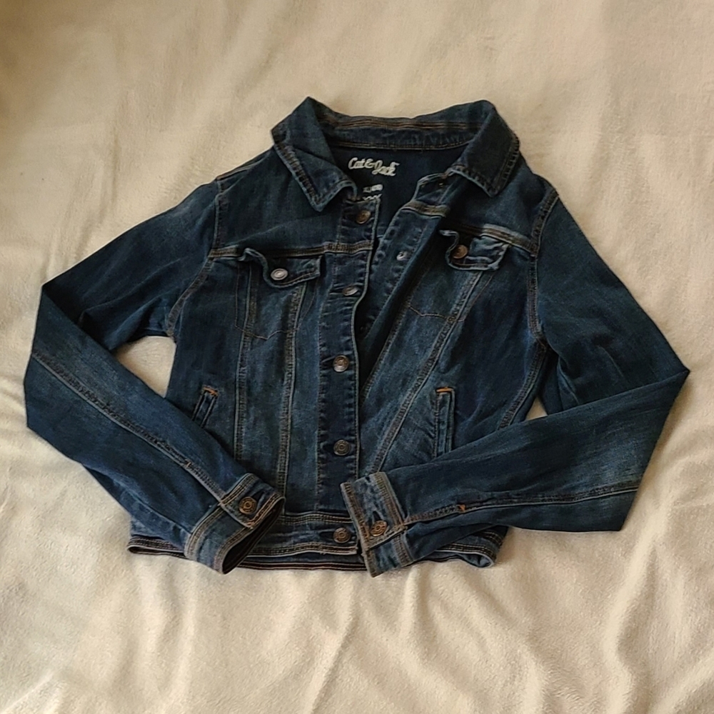 Cat & Jack kids XL 14/16 denim jean jacket
